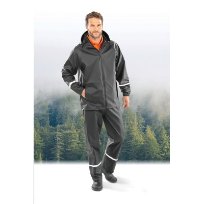 Prism PU waterproof jacket with reflective strips
